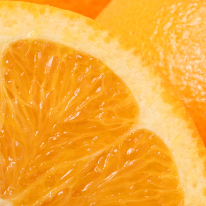 close up of orange slice