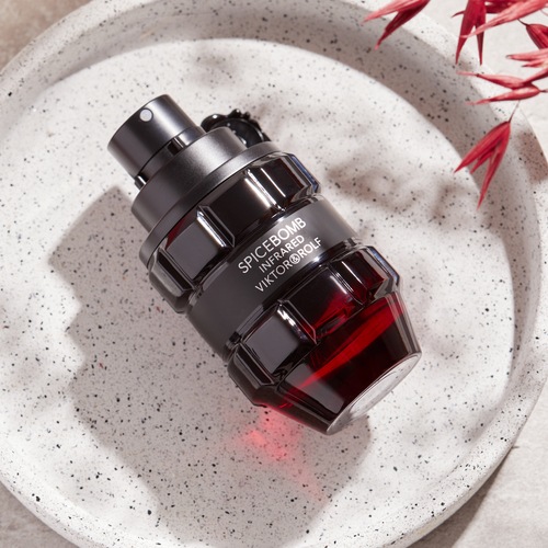 Spicebomb Infrared Viktor & Rolf bottle on grey marble