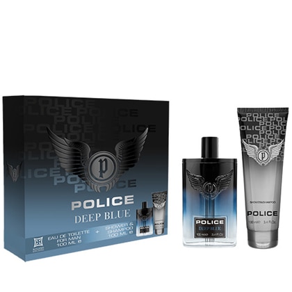 100ML Police Deep Blue Eau de Toilette Gift Set  1 of 2 