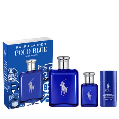 125ML Ralph Lauren Polo Blue Eau de Toilette Spray Gift Set  1 of 3 