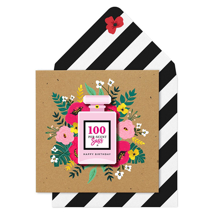  undefined 100 Per-Scent Sass Birthday Card Greeting Card for her  1 of 1 