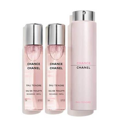 3X20ML CHANEL CHANCE EAU TENDRE Eau de Toilette Twist and Spray  1 of 1 