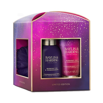 100ML Baylis & Harding Fig & Pomegranate Treat Box Body Cream Gift Set for her  1 of 2 