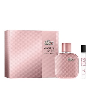 50ML Lacoste L.12.12 Silver Rose Eau de Parfum Spray Xmas gift set  