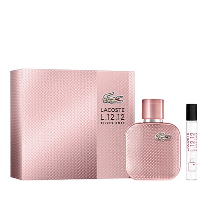 50ML Lacoste L.12.12 Silver Rose Eau de Parfum Spray Xmas gift set  