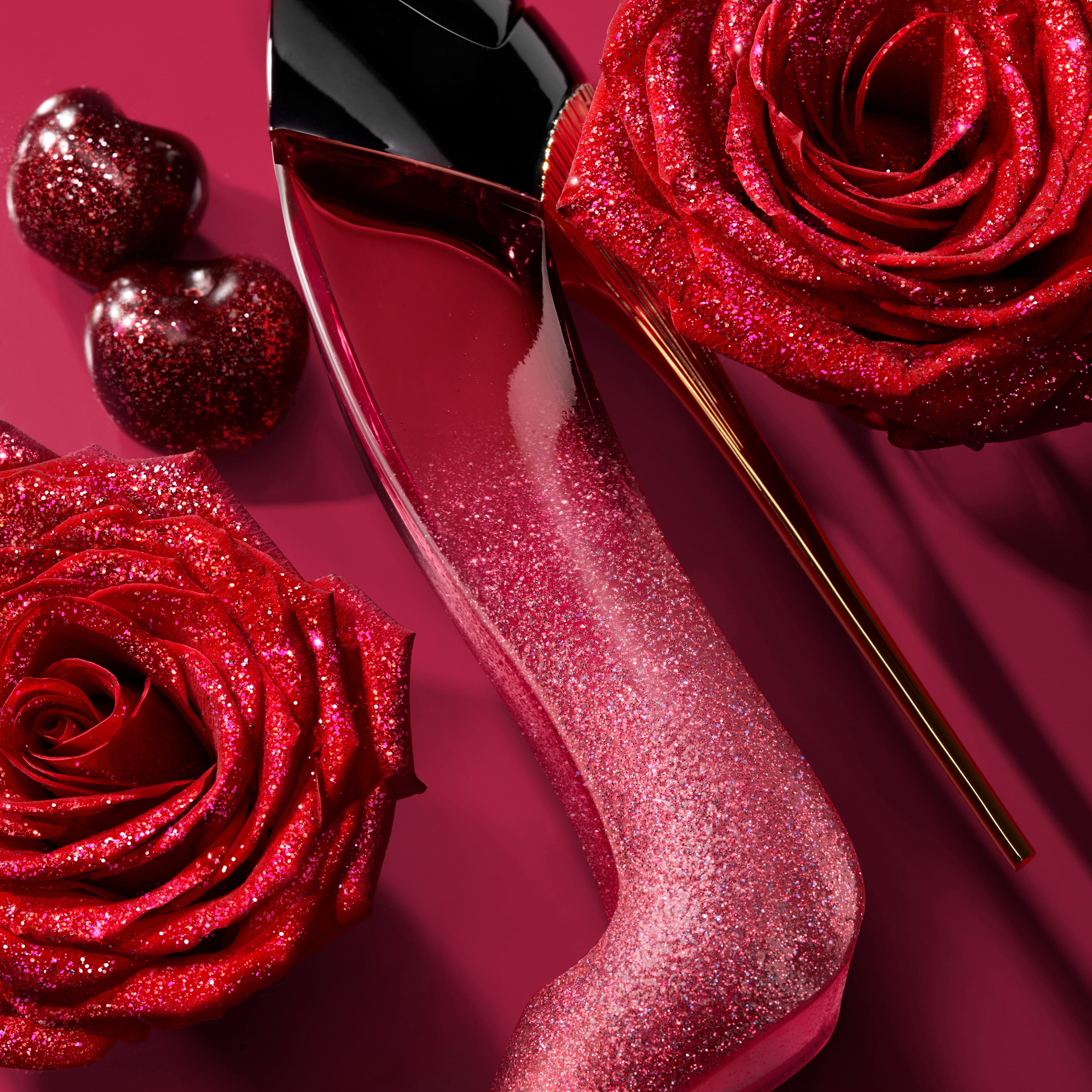 Pink stiletto bottle duo
