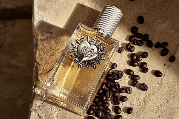 Bottle shot with coffee beans