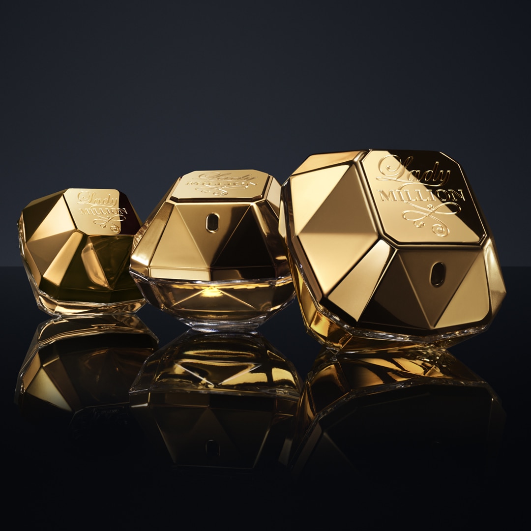 Collection of lady million bottles