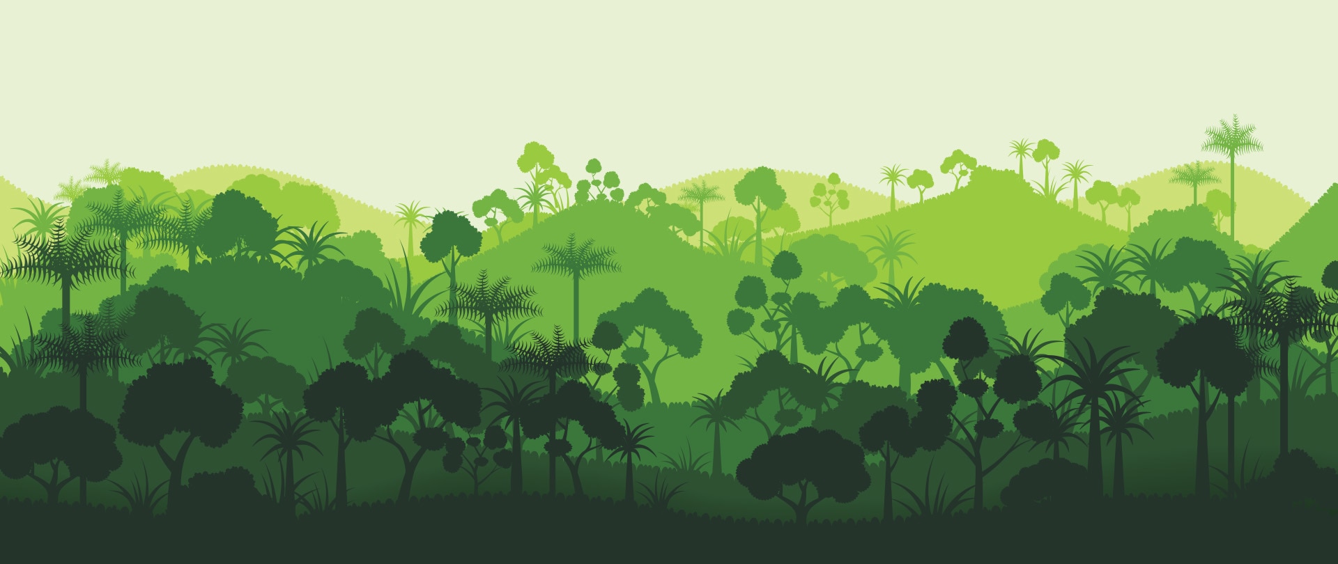 Gradient Green Treeline Vector