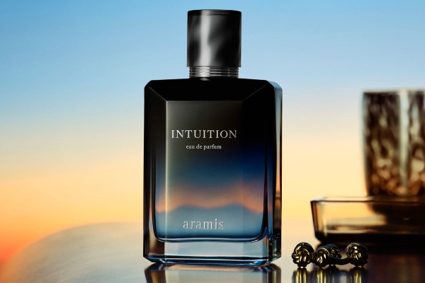 The Intuition bottle in sunset