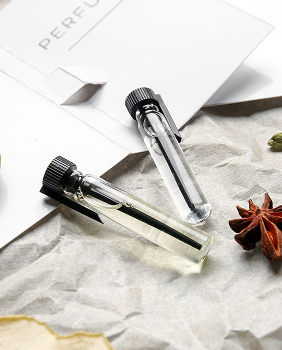 Glass viles filled with perfume
