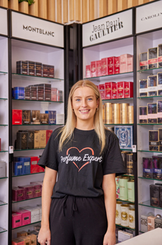 An image of Alice inside The Perfume Shop