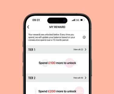 the perfume shop app showing your rewards page