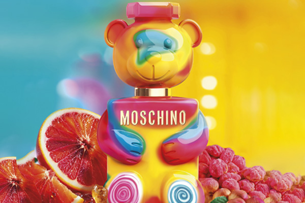 Gummy candy ingredients used to illustrate the sweet scent inspiration of Moschino Gummy fragrance