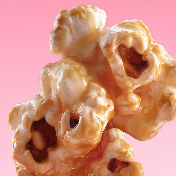 Popcorn with caramel dripping off