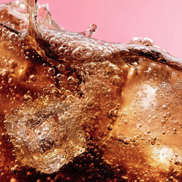 Cola Fizz liquid upclose 
